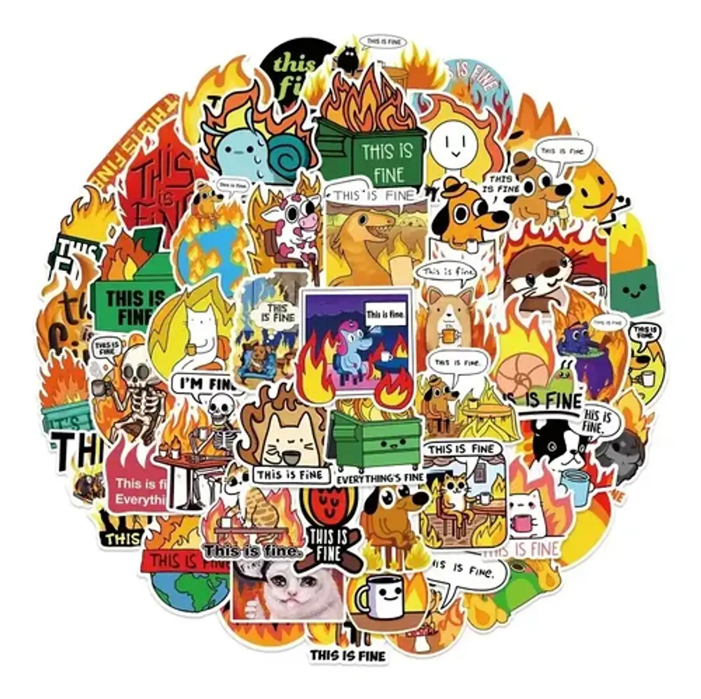 This Is Fine - Set 50 Stickers / Calcomanías Autoadhesivas 8