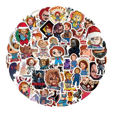 Chucky - Set 50 Stickers / Calcomanías Autoadhesivas