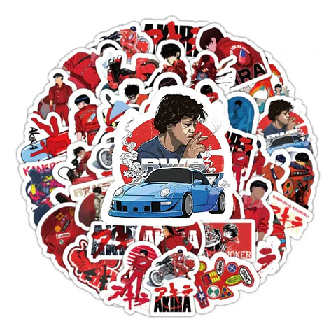 Akira - Set 50 Stickers / Calcomanías Autoadhesivas