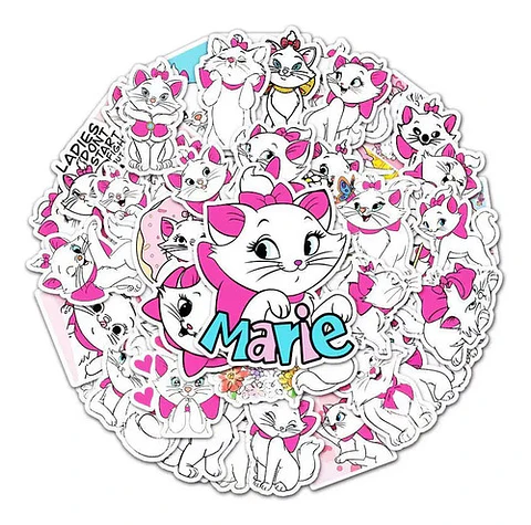 Marie - Set 50 Stickers / Calcomanías / Autoadhesivos