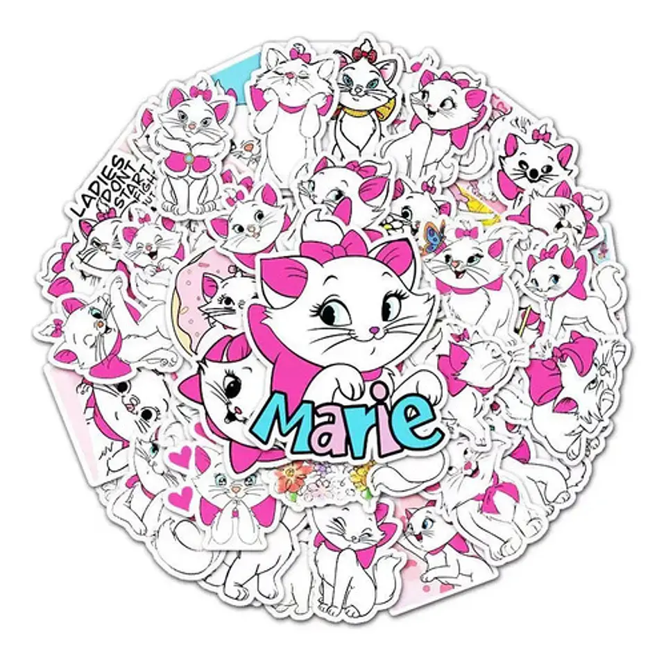 Marie - Set 50 Stickers / Calcomanías / Autoadhesivos 1