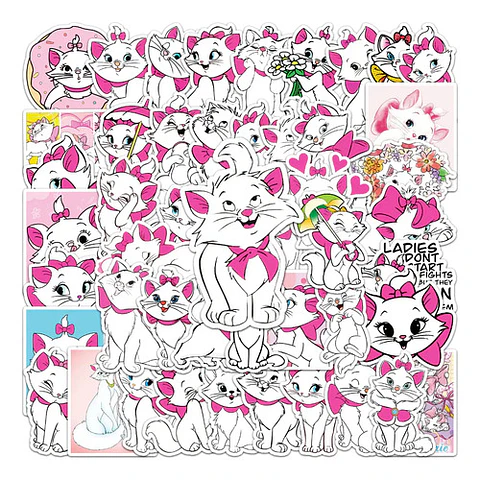 Marie - Set 50 Stickers / Calcomanías / Autoadhesivos
