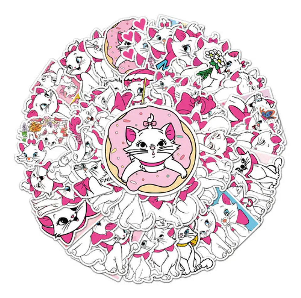 Marie - Set 50 Stickers / Calcomanías / Autoadhesivos 3