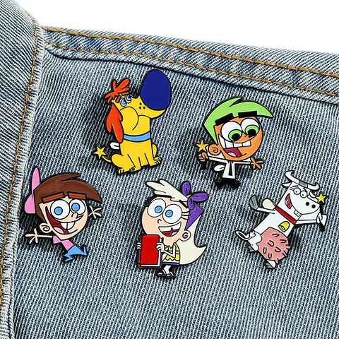Pins Padrinos Mágicos / Padrinos Mágicos / Broches Metálicos