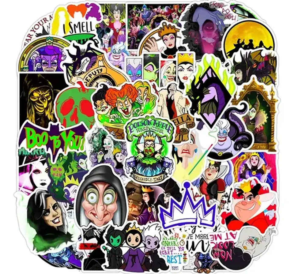 Villanos Disney - Set 50 Stickers / Calcomanía Autoadhesiva 3