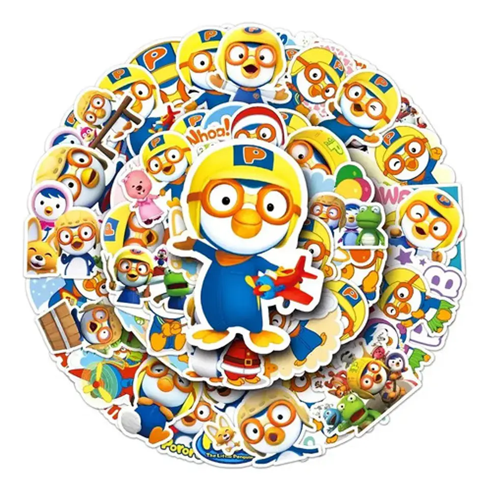Pororo El Pequeño Pingüino - Set 50 Stickers / Calcomanías 1