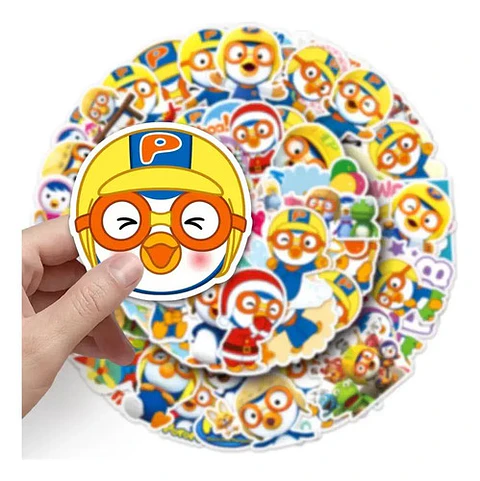 Pororo El Pequeño Pingüino - Set 50 Stickers / Calcomanías
