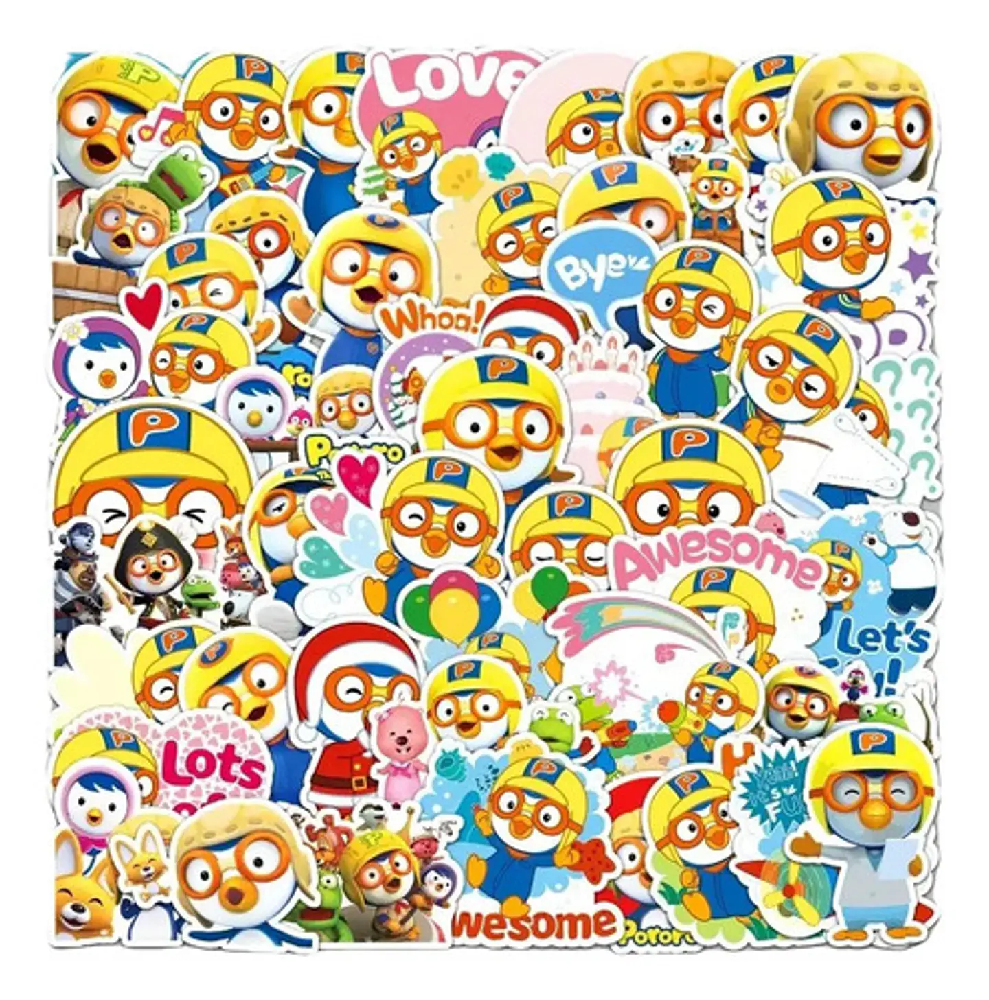 Pororo El Pequeño Pingüino - Set 50 Stickers / Calcomanías 5