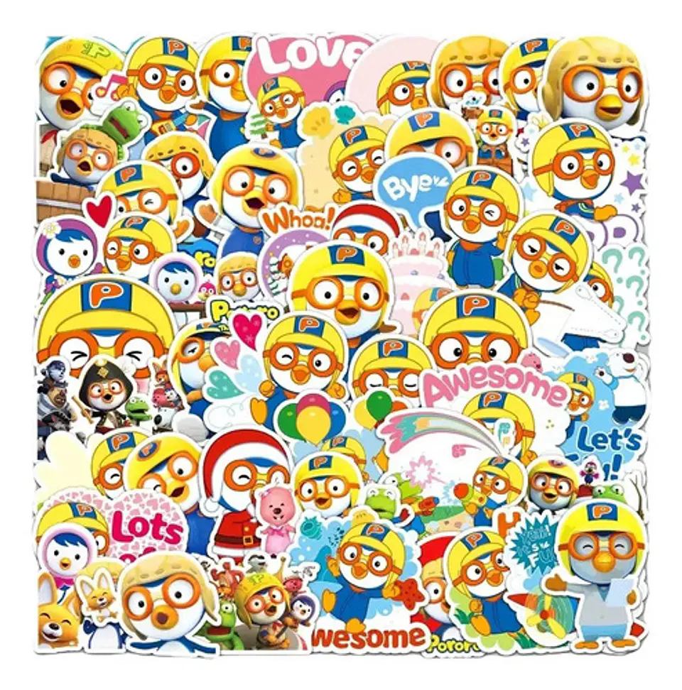 Pororo El Pequeño Pingüino - Set 50 Stickers / Calcomanías 5