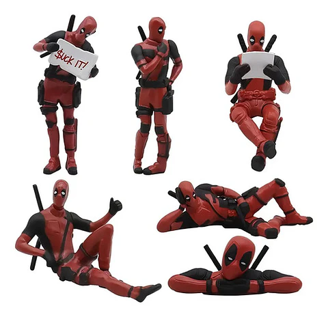 Set 6 Figuritas Deadpool / Figuras De Accion / Marvel X6