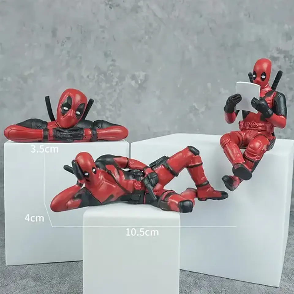 Set 6 Figuritas Deadpool / Figuras De Accion / Marvel X6 3