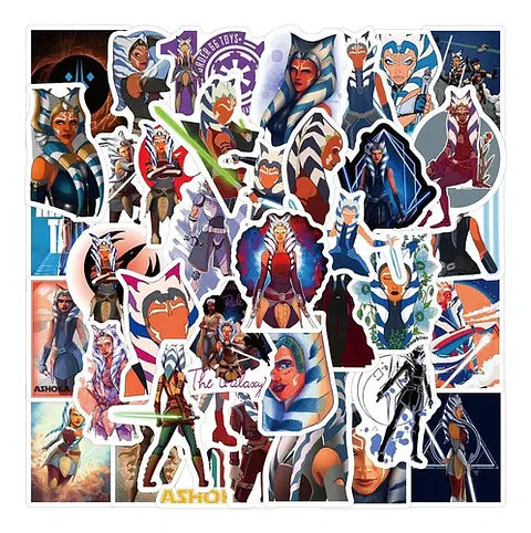 Ahsoka - Set 50 Stickers / Calcomanías Adhesivas