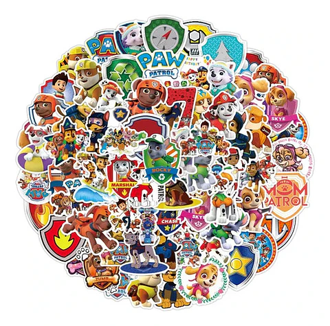 Set 100 Stickers De Patrulla Canina - Pegatinas/calcomanias