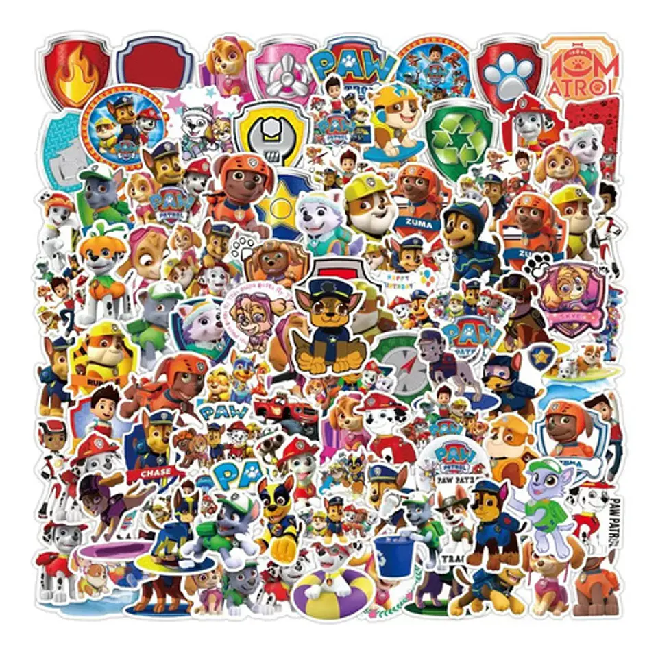 Set 100 Stickers De Patrulla Canina - Pegatinas/calcomanias 3