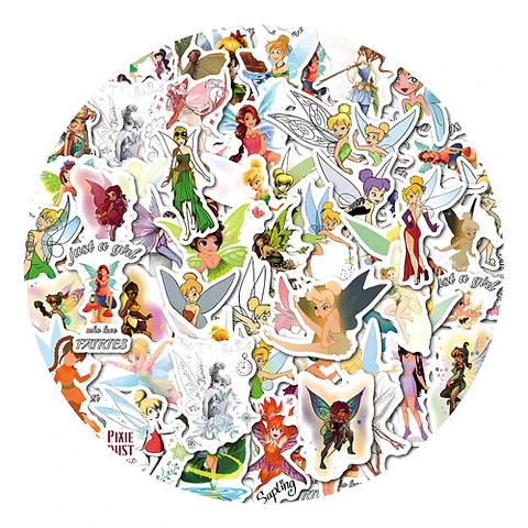 Tinker Bell - Set 50 Stickers / Calcomanías Autoadhesivas