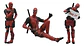 Set 3 Figuritas Deadpool / Figuras De Acción / Marvel X3 - Miniatura 1