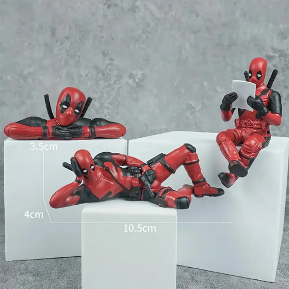 Set 3 Figuritas Deadpool / Figuras De Acción / Marvel X3 9