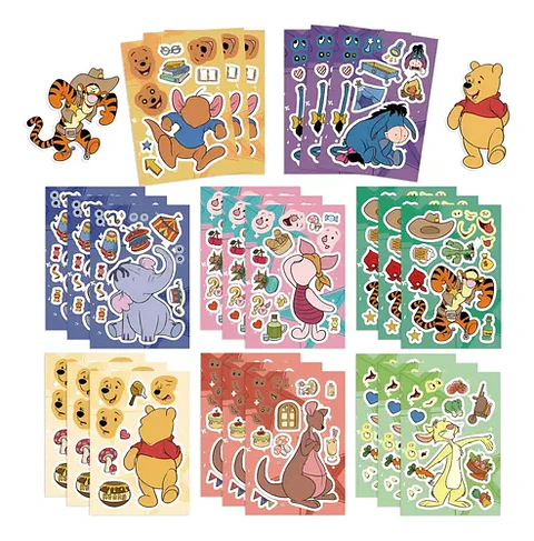 Pack X16 Láminas Stickers De Winnie Pooh Pegatinas Adhesivas