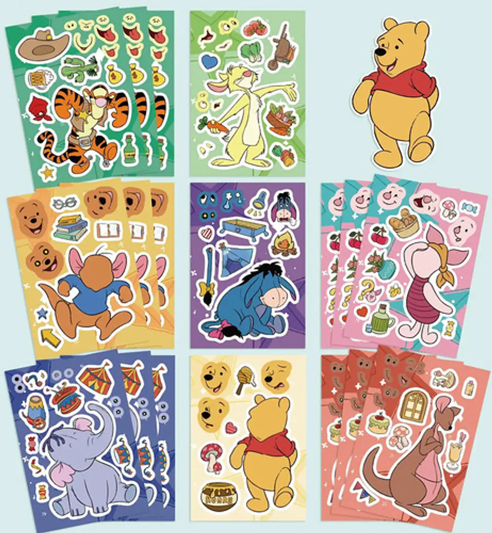 Pack X16 Láminas Stickers De Winnie Pooh Pegatinas Adhesivas 4