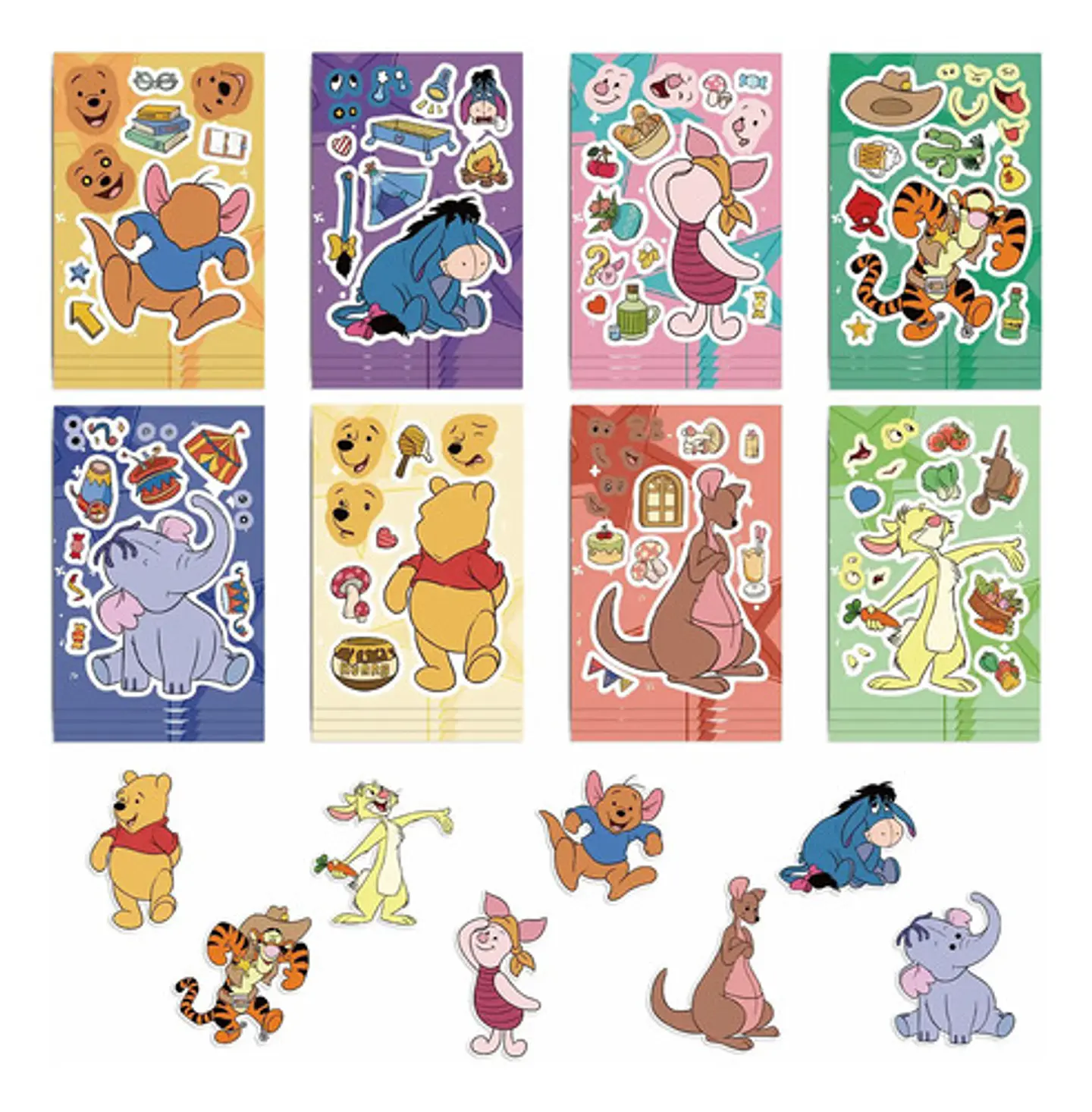 Pack X16 Láminas Stickers De Winnie Pooh Pegatinas Adhesivas 5