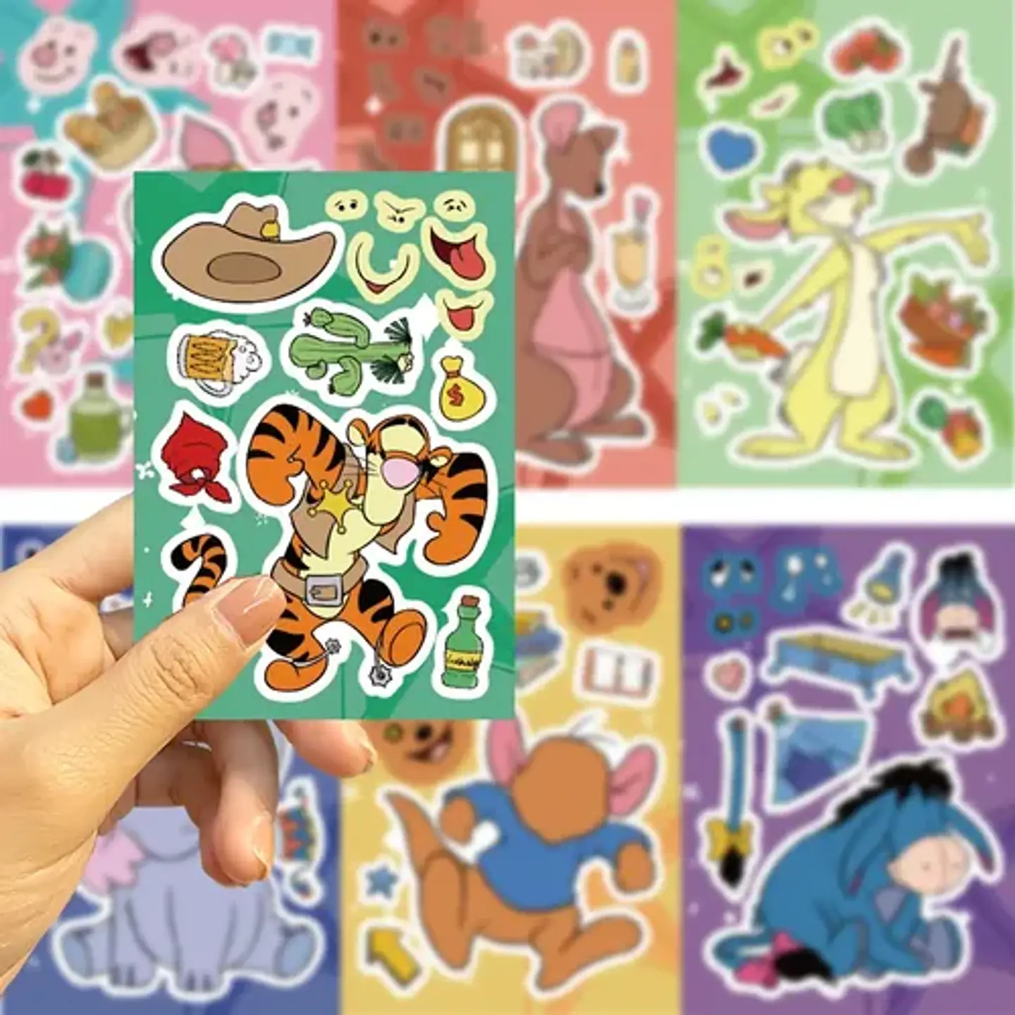Pack X16 Láminas Stickers De Winnie Pooh Pegatinas Adhesivas 7