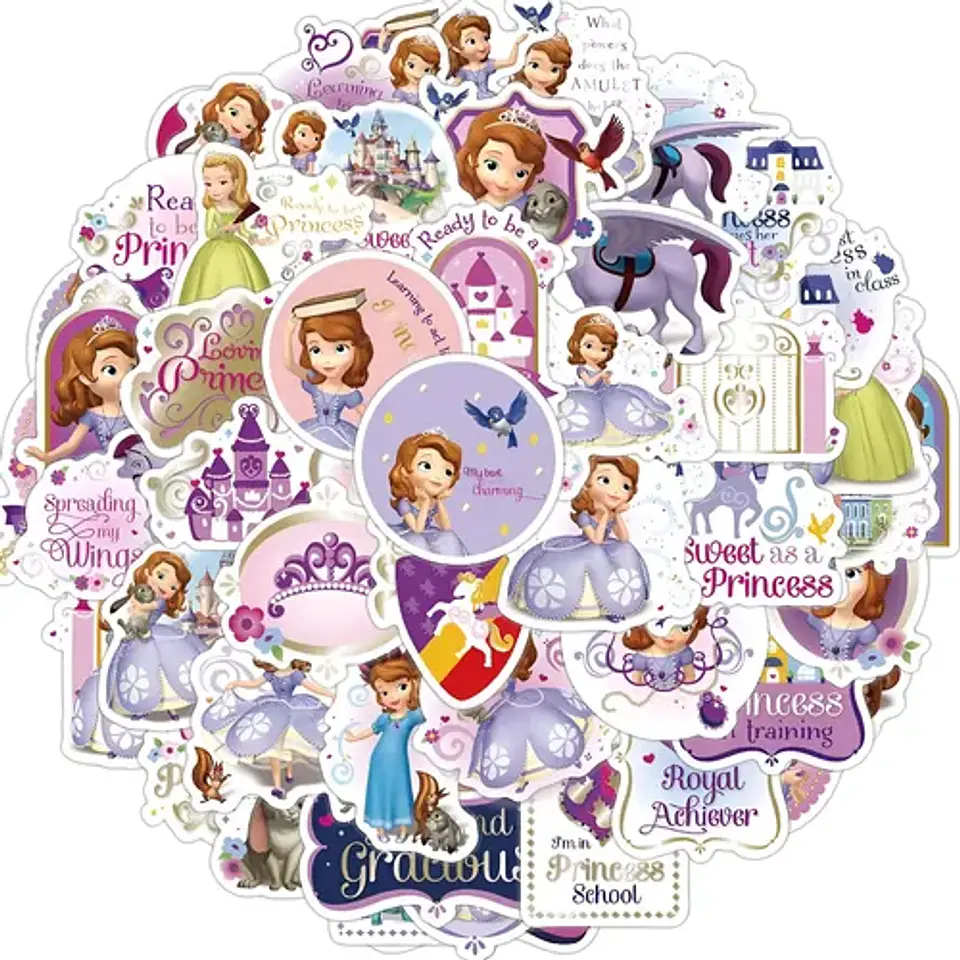 La Princesa Sofia - Set 50 Stickers / Calcomanías Adhesivas 1