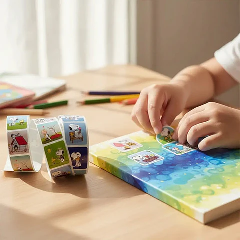 Snoopy - Set De 500 Stickers / Rollo De Pegatinas