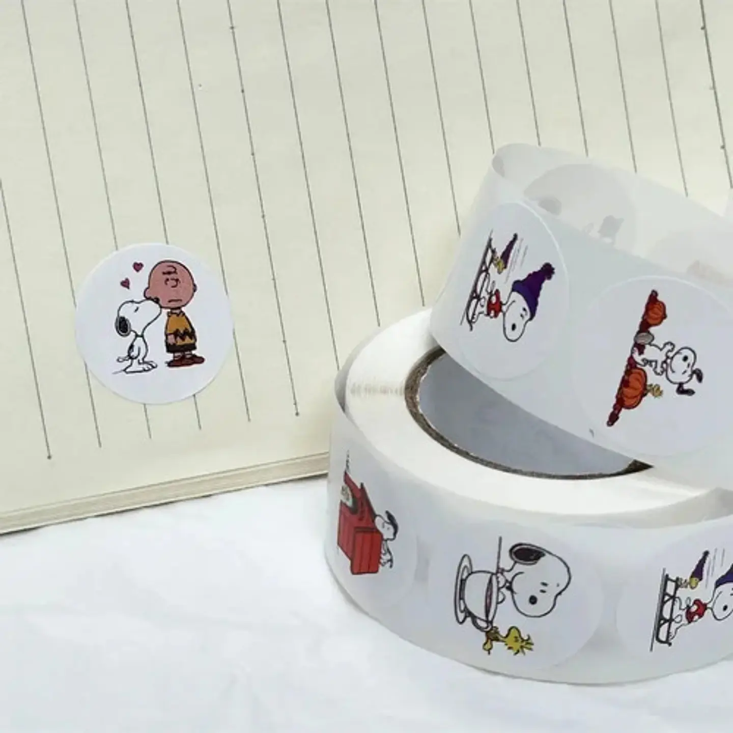 Snoopy - Set De 500 Stickers / Rollo De Pegatinas 8