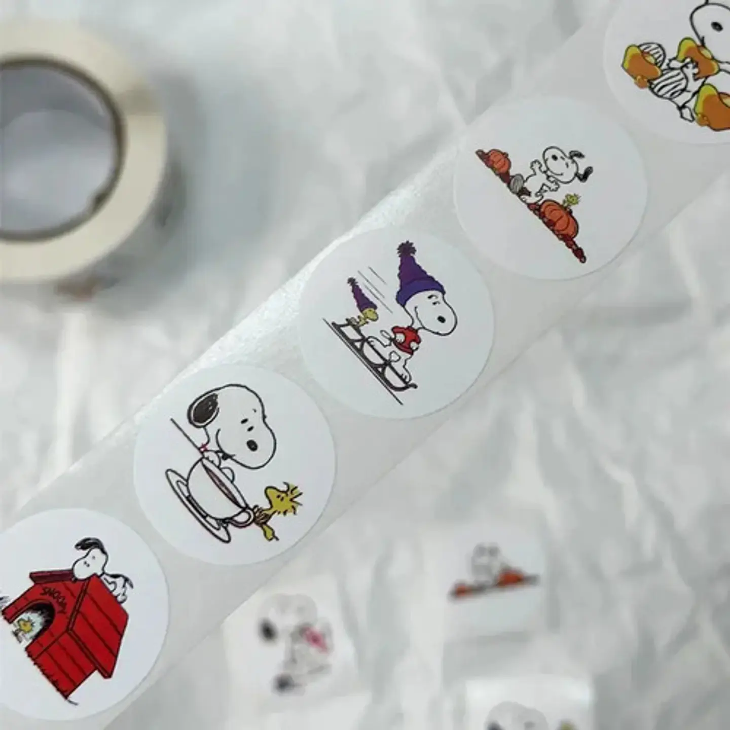 Snoopy - Set De 500 Stickers / Rollo De Pegatinas 9
