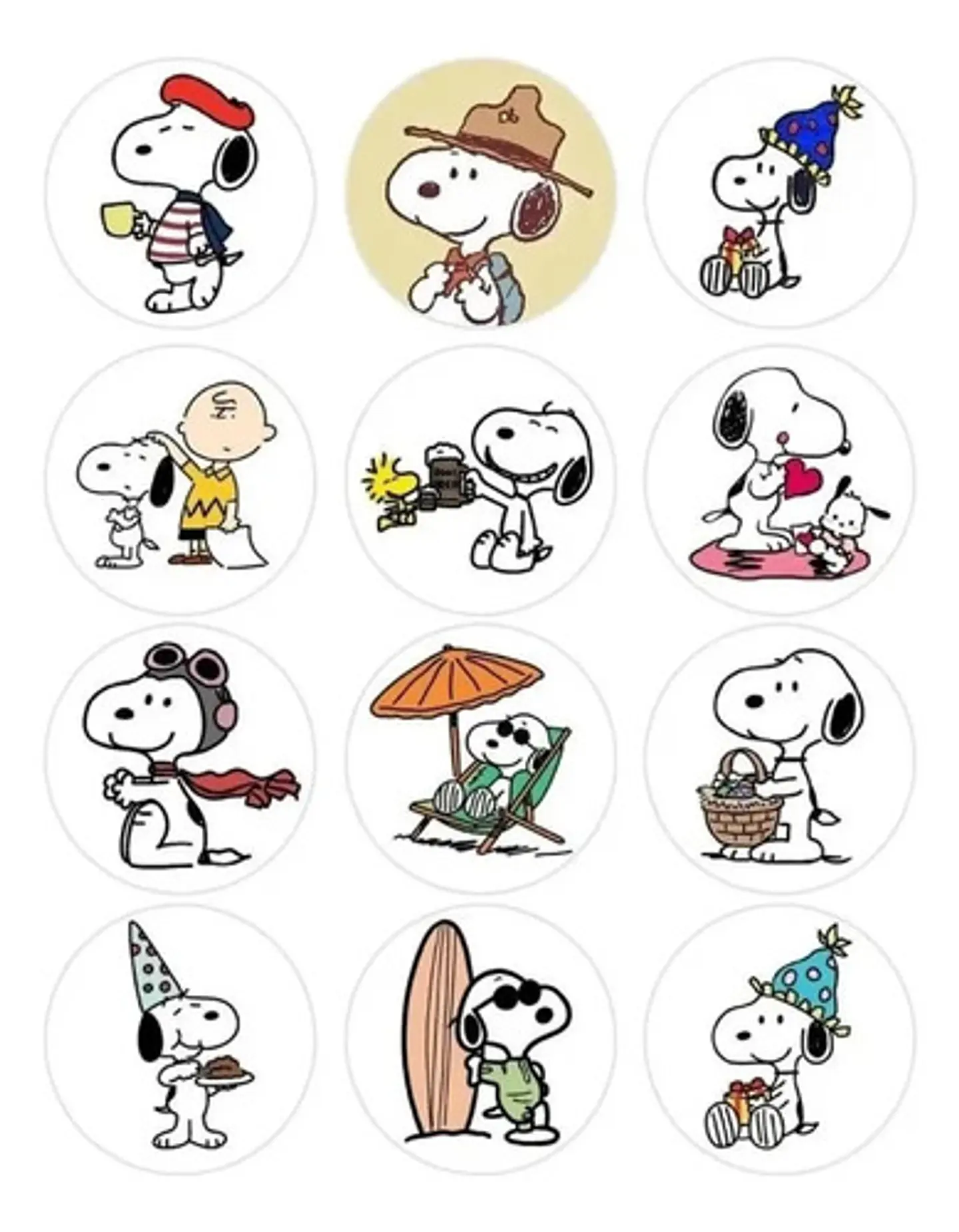 Snoopy - Set De 500 Stickers / Rollo De Pegatinas 16
