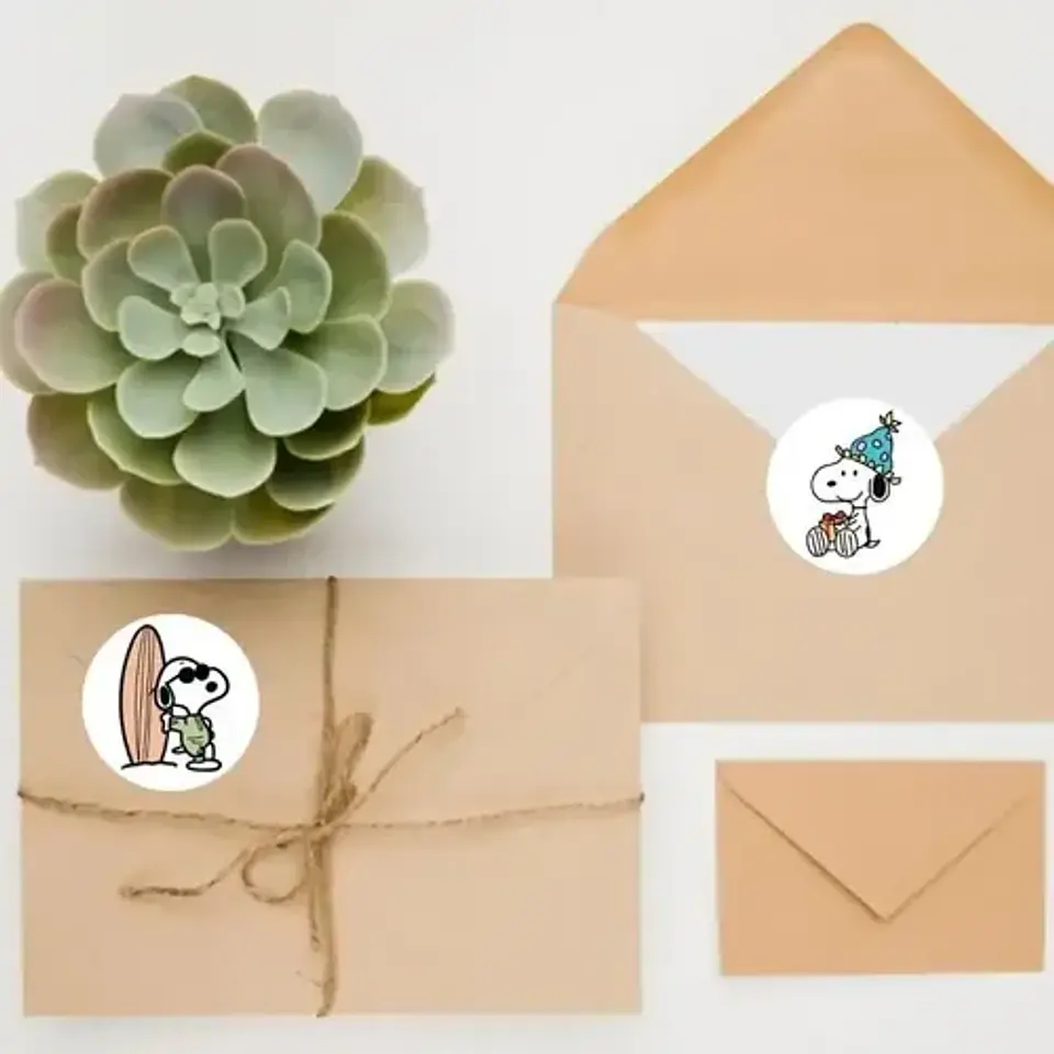 Snoopy - Set De 500 Stickers / Rollo De Pegatinas 17