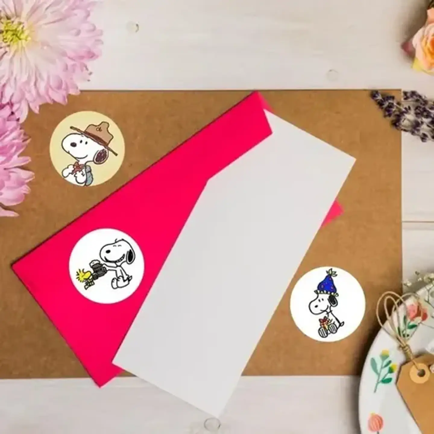 Snoopy - Set De 500 Stickers / Rollo De Pegatinas 18