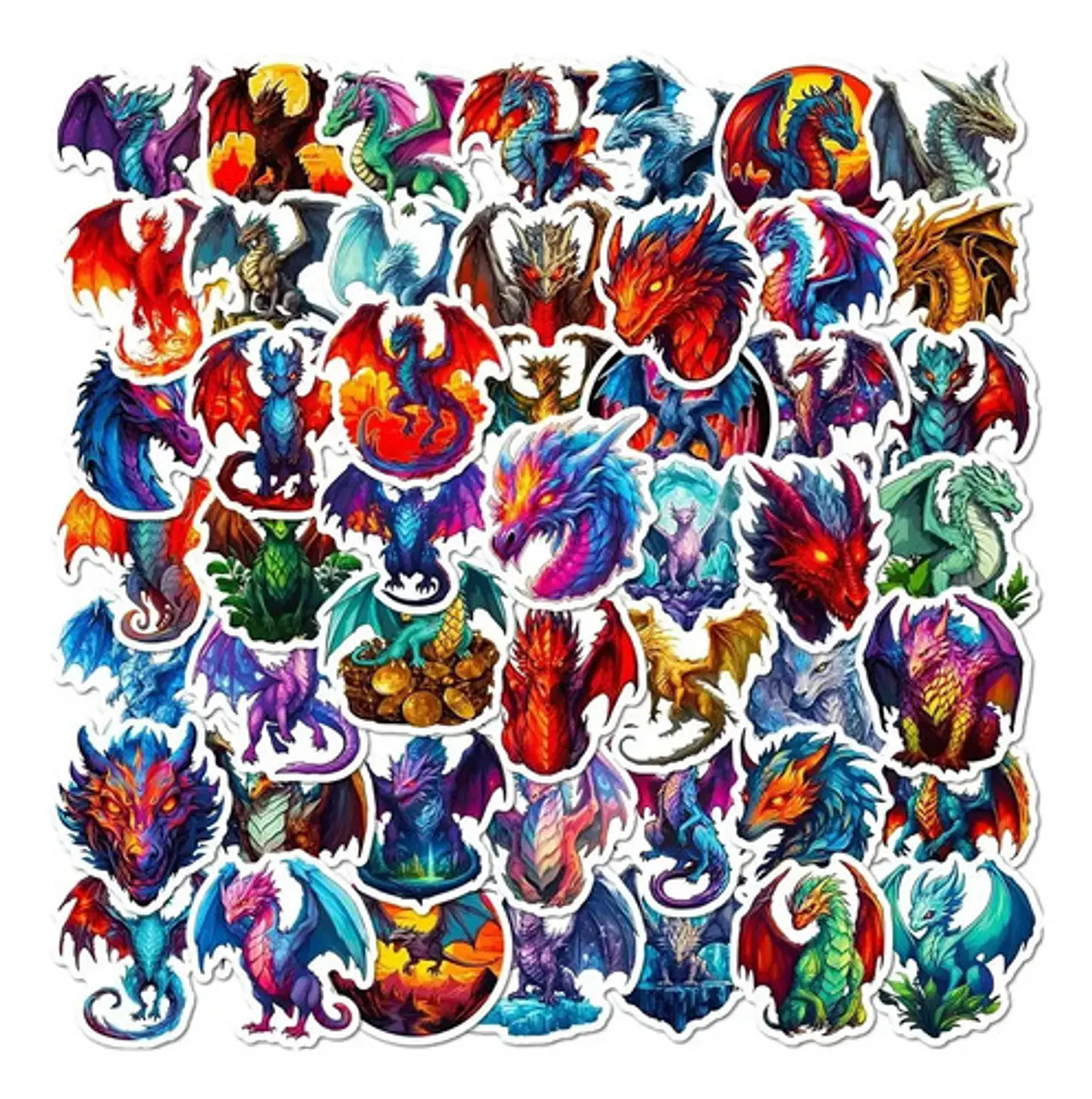 Dragones - Set 50 Stickers / Calcomanías Adhesivas 3