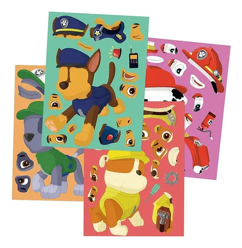 Pack X16 Láminas Stickers De Patrulla Canina Adhesivos