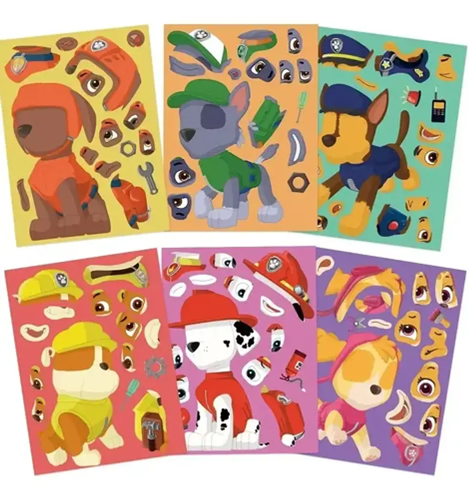 Pack X16 Láminas Stickers De Patrulla Canina Adhesivos 3