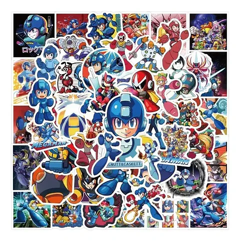 Mega Man - Set De 50 Stickers / Calcomanías - Pegatinas
