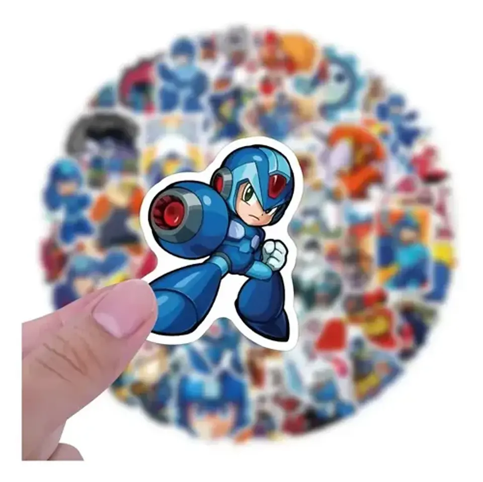 Mega Man - Set De 50 Stickers / Calcomanías - Pegatinas 3