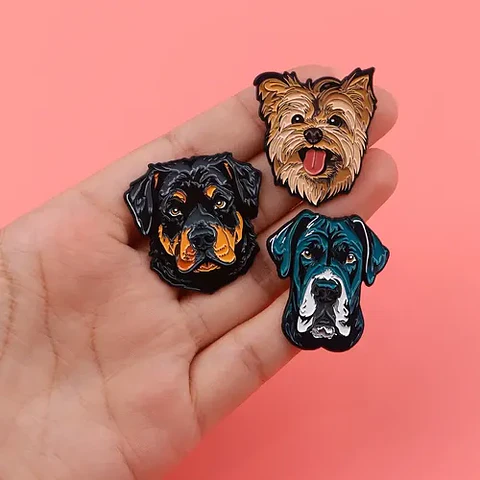 Pins De Perros Kawaii / I Love Perritos / Broches Metalicos