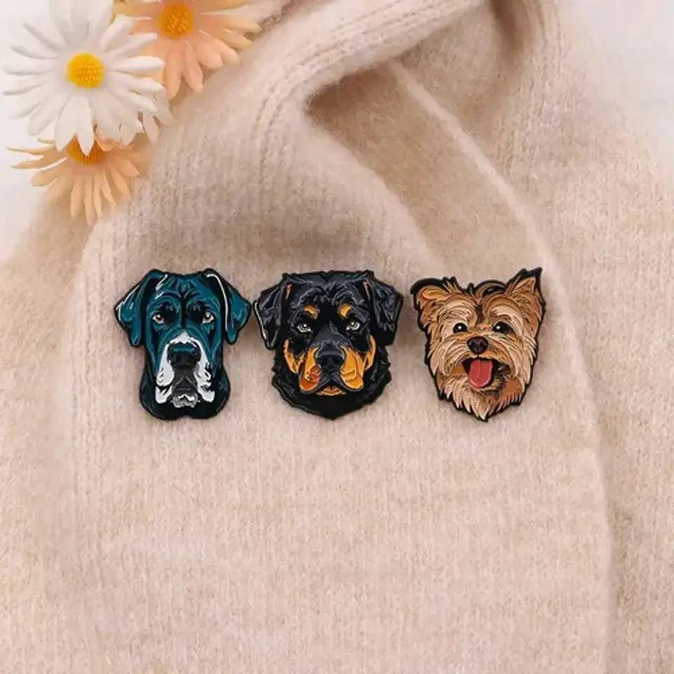 Pins De Perros Kawaii / I Love Perritos / Broches Metalicos 3