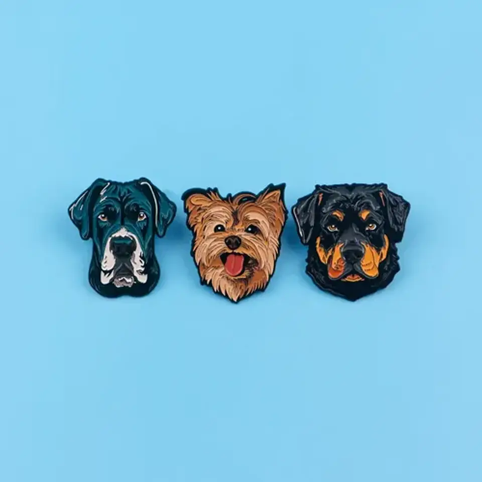 Pins De Perros Kawaii / I Love Perritos / Broches Metalicos 4