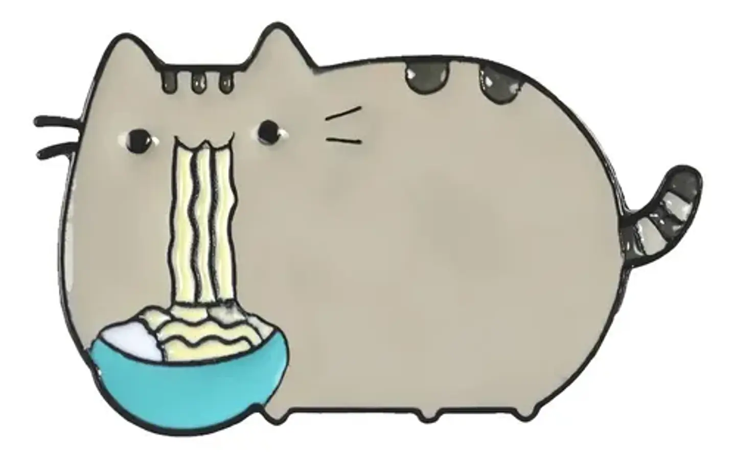 Pins De Gato Comiendo / I Love Cats / Broches Metálicos 1