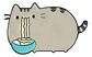 Pins De Gato Comiendo / I Love Cats / Broches Metálicos - Miniatura 1