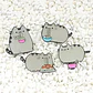Pins De Gato Comiendo / I Love Cats / Broches Metálicos - Miniatura 3