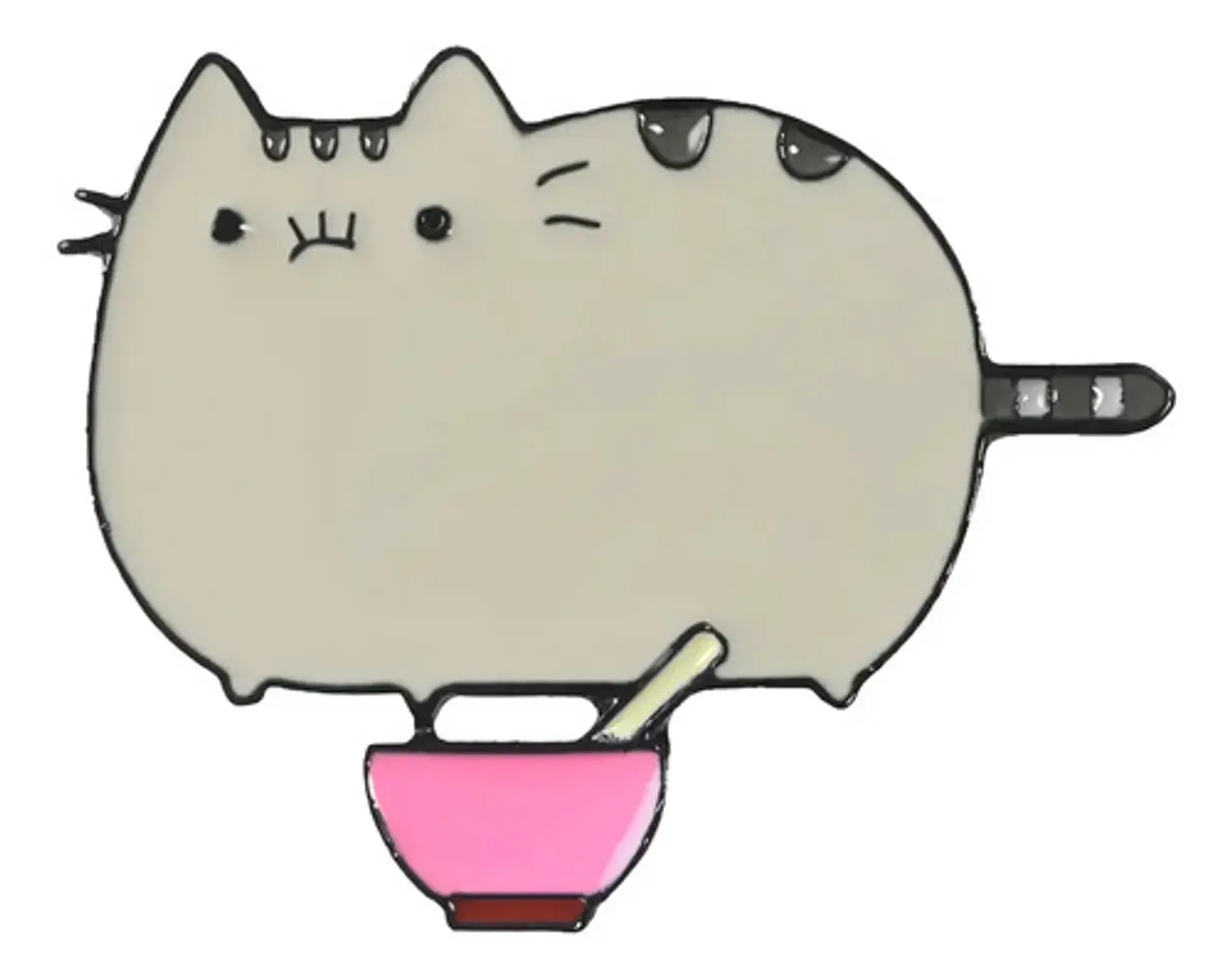 Pins De Gato Comiendo / I Love Cats / Broches Metálicos 10