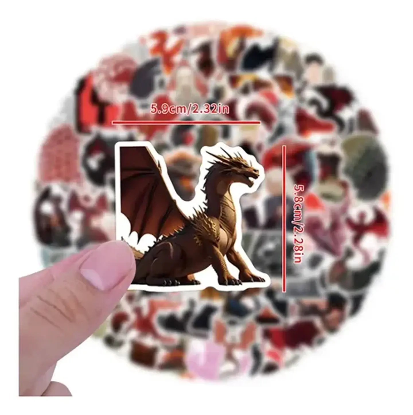 Set 100 Stickers De La Casa Del Dragon - Pegatinas 3