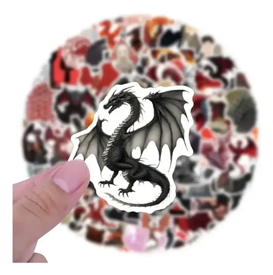 Set 100 Stickers De La Casa Del Dragon - Pegatinas 4