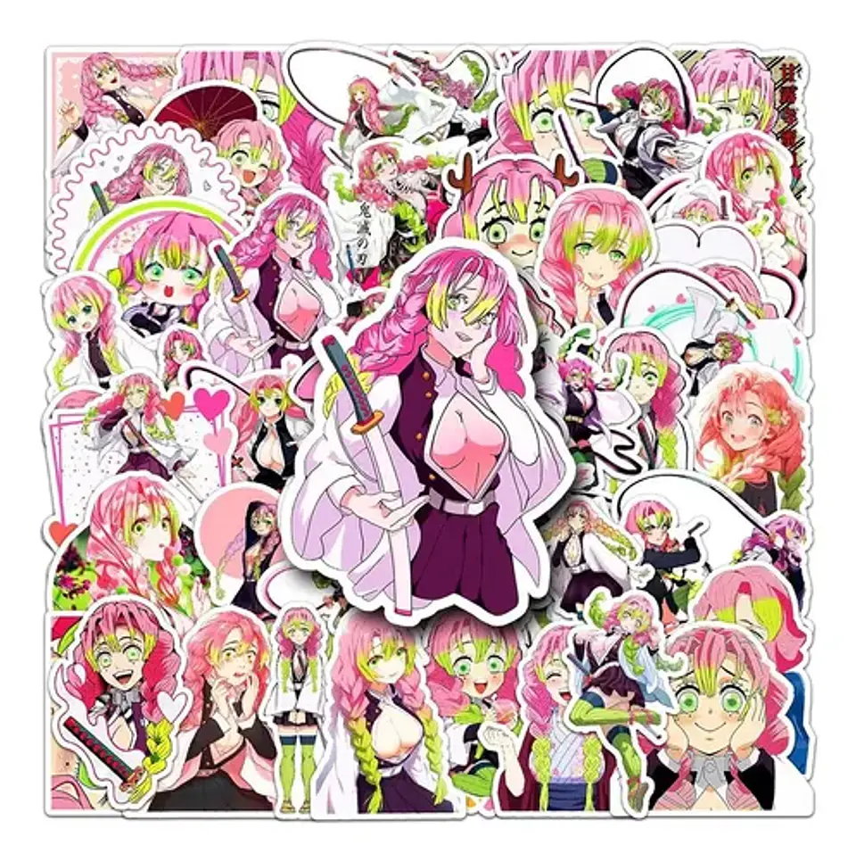 Mitsuri Kanroji - Set 50 Stickers / Calcomanía Autoadhesiva 4