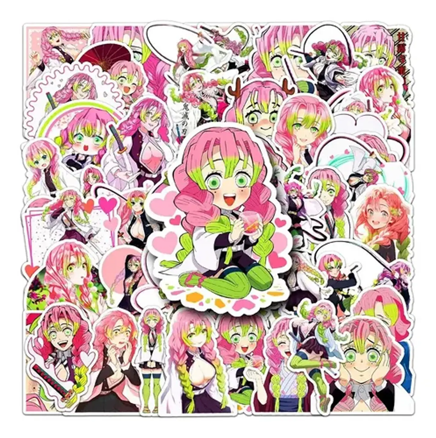 Mitsuri Kanroji - Set 50 Stickers / Calcomanía Autoadhesiva 5