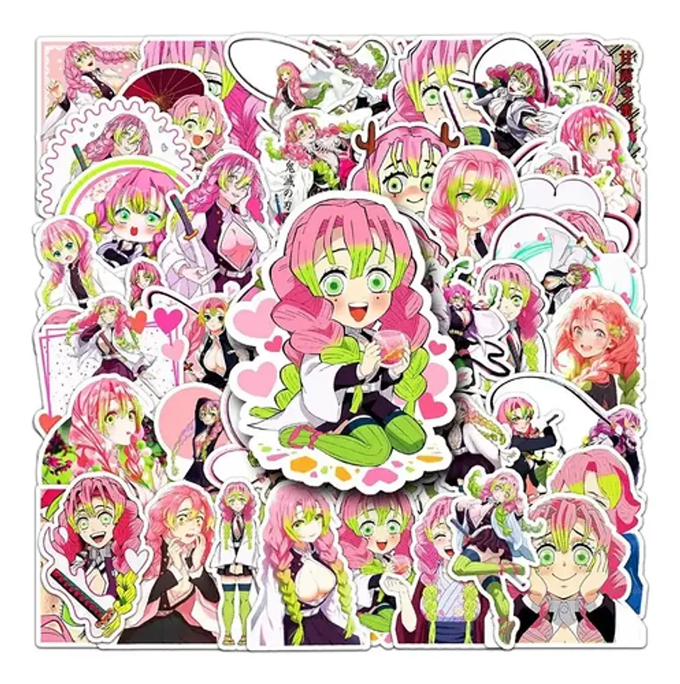 Mitsuri Kanroji - Set 50 Stickers / Calcomanía Autoadhesiva 5
