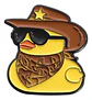 Pins De Pato Vaquero / Pato Kawaii / Broches Metálicos - Miniatura 1